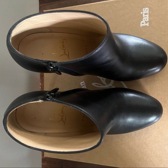 Christian Louboutin Bella Top 120 Ankle Boot Bootie Calf Black Size 38 - Picture 3 of 16